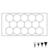 carcare24.eu d_acc_hl_001_2 d con hexagon hexagrid honeycomb led light system incl frame and dimmer 2400 mm x 4800 mm